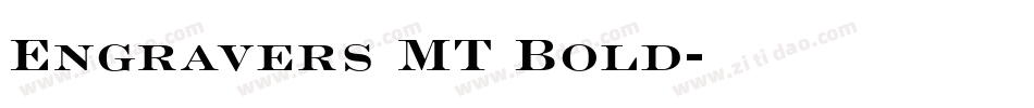 Engravers MT Bold字体转换